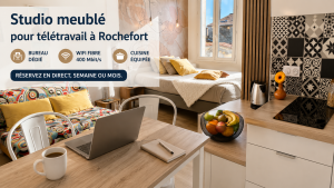 télétravail Rochefort studio meublé