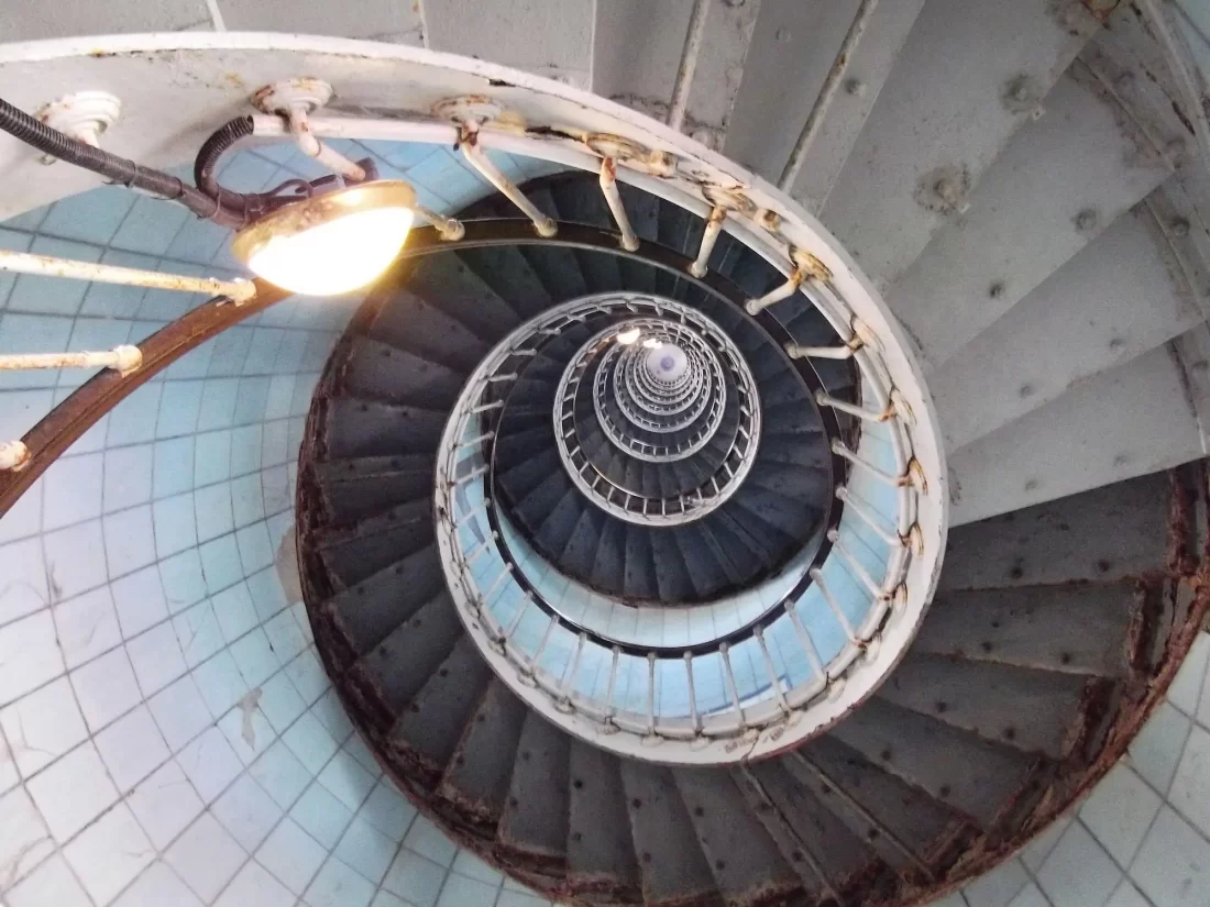 escalier du phare de la coubre